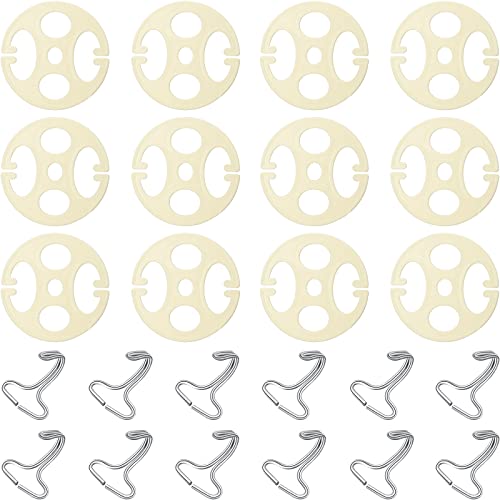 24 Pieces Car Seat Cover Plum Plate Metal Hook 24 Pieces Car Seat Cover Plum Plate Metal Hook