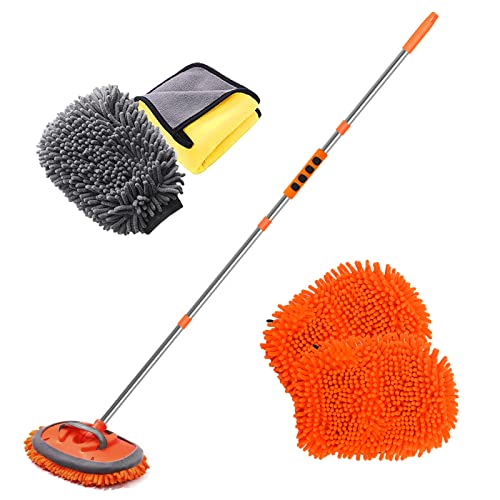 ANUINIT Car Wash Brush with Long Handle 62" Microfiber Car Wash Brush Car Wash Kit ANUINIT Car Wash Brush with Long Handle 62" Microfiber Car Wash Brush Car Wash Kit