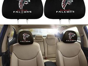 WOKEZ 2 Pack Car Seat Headrest Covers for Atlanta Love FAL*Cons Team