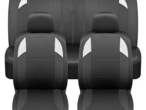 carXS Monaco Black Seat Covers for Cars Full Set