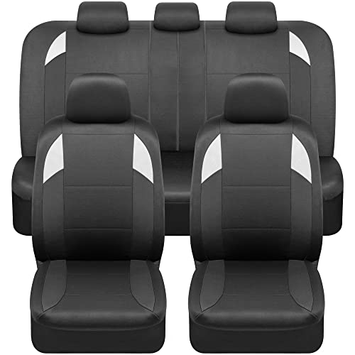 carXS Monaco Black Seat Covers for Cars Full Set carXS Monaco Black Seat Covers for Cars Full Set