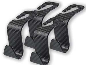 Car Essentials Seat Headrest Hook or Carbon Fiber Car Handbag Clothes Coat fit Universal Vehicle Car