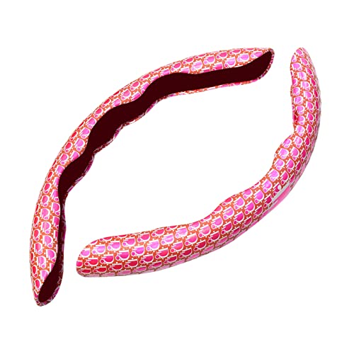 Cartist Steering Wheel Cover for Women Men Sporty Wheel Protector Anti Skid Soft Leather Universal for 14 15 16 inch Car Steering Wheel (Colorful-Pink) Cartist Steering Wheel Cover for Women Men Sporty Wheel Protector Anti Skid Soft Leather Universal for 14 15 16 inch Car Steering Wheel (Colorful-Pink)