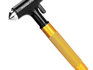 WONDER POINT Premium Car Safety Hammer - Emergency Escape Tool with Car Window Breaker and Seat Belt Cutter