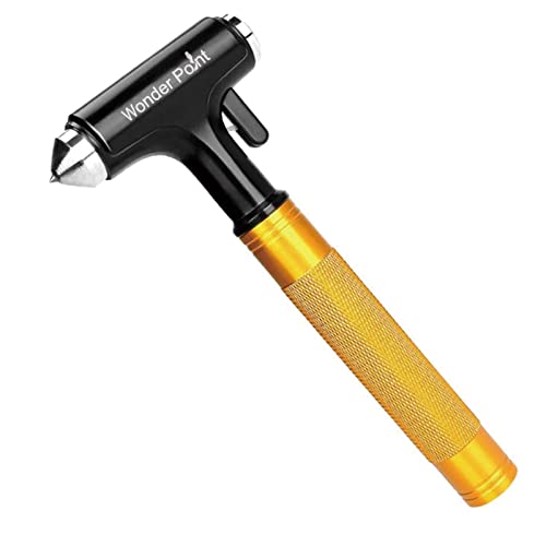 WONDER POINT Premium Car Safety Hammer - Emergency Escape Tool with Car Window Breaker and Seat Belt Cutter WONDER POINT Premium Car Safety Hammer - Emergency Escape Tool with Car Window Breaker and Seat Belt Cutter