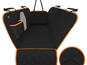 Active Pets Back Seat Cover for Dogs - XL Dog Hammock for Car w/ Mesh Window - Non-Slip