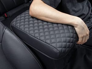 JKCOVER Center Console Armrest Cover Compatible with Toyota 4Runner 2010-2020 2021 2022 2023 Truck Accessories Premium PU Leather Cushion Protector (Black)