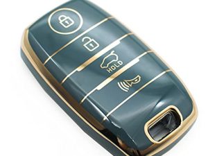FEYOUN Key Fob Cover Compatible with Kia Forte Koup NIRO Optima Rio Sorento Soul Sportage Smart 4 Buttons TPU Remote Keyless Key Fob Case Protection Shell Accessories
