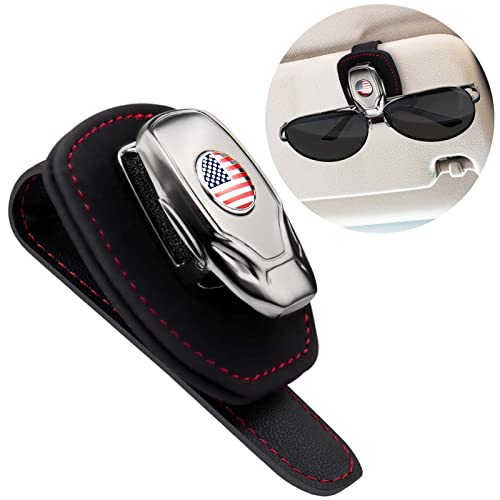 RQUTI Metal Leather Sunglass Holder for Car RQUTI Metal Leather Sunglass Holder for Car