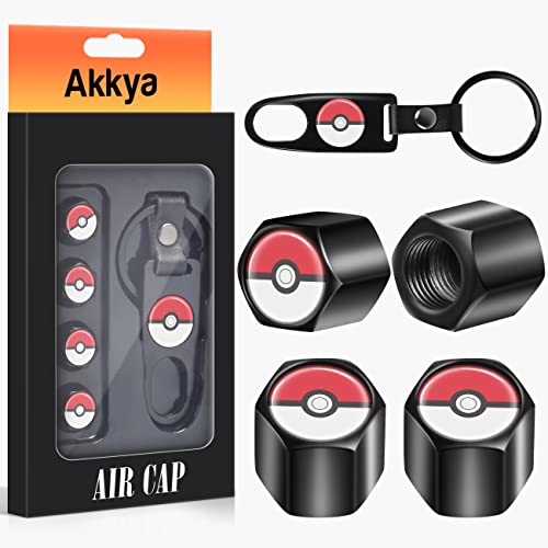 Akkya Tire Valve Stem Caps Cover for Car Bike Bicycle Motorcycles Tractors Mountain Bikes Trucks Black Cool Cartoon Anime Metal Chrome Tire Air Pressure Covers Wheel Accessories Parts Akkya Tire Valve Stem Caps Cover for Car Bike Bicycle Motorcycles Tractors Mountain Bikes Trucks Black Cool Cartoon Anime Metal Chrome Tire Air Pressure Covers Wheel Accessories Parts