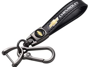 Genuine Leather car Keychain Suitable for chevy Genuine Leather Car Keychain Keyring Accessories Compatible with Car Key Chain Family Present for Man and Woman
