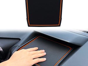 JKCOVER Dashboard Mats Compatible with Subaru Crosstrek/Impreza 2018-2022 2023 and Subaru Forester 2019-2022 Accessories Center Console Liner Mats Inserts Rubber mats （Orange）