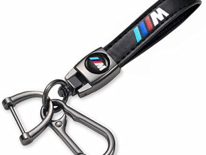 DEECAP Genuine Leather Car Keychain for BMW M 1 3 5 6 Series X1 X3 X5 X6 Z4 X6 X8 Series Key Ring for Men and Woean
