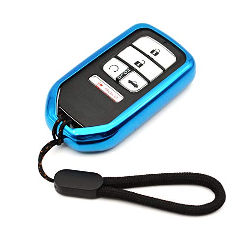 Fit for Honda Accord Civic Odyssey Passport Pilot Clarity Crosstour CRV CRZ Fit HR-V Insight Ridgeline Blue TPU Key Fob Cover Case Remote Holder Skin Protector Keyless Entry Sleeve Accessories Fit for Honda Accord Civic Odyssey Passport Pilot Clarity Crosstour CRV CRZ Fit HR-V Insight Ridgeline Blue TPU Key Fob Cover Case Remote Holder Skin Protector Keyless Entry Sleeve Accessories