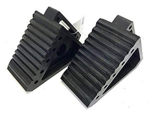MAXXHAUL 70472 Solid Rubber Heavy Duty Black Wheel Chock 2-Pack