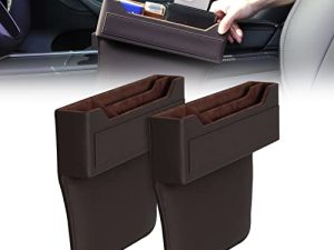 MAODANER Upgrade Universal Car Seat Gap Filler PU Leather Seat Console Organizer