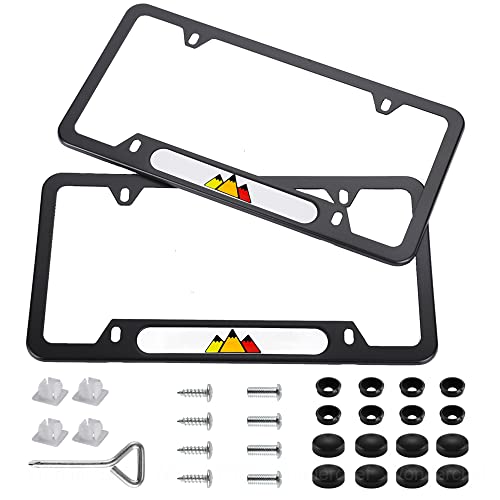 Beiyashopp 2 Pack Tri-Color 3 Color Sport License Plate Cover Frames Holder with Screw Caps for Toyota Tacoma TRD 4Runner Tundra Rav4 Highlander-Stainless Steel (Yellow-Orange-Red ∆∆∆) Beiyashopp 2 Pack Tri-Color 3 Color Sport License Plate Cover Frames Holder with Screw Caps for Toyota Tacoma TRD 4Runner Tundra Rav4 Highlander-Stainless Steel (Yellow-Orange-Red ∆∆∆)