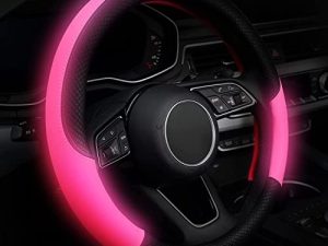 KAFEEK Luminous Pink Noctilucent Steering Wheel Cover