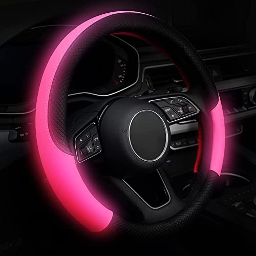 KAFEEK Luminous Pink Noctilucent Steering Wheel Cover KAFEEK Luminous Pink Noctilucent Steering Wheel Cover