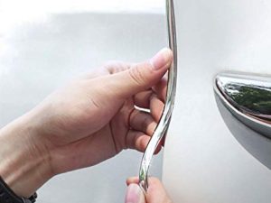 Car Door Edge Guards16FT(5M) U Shape Trim Molding Electroplated Glossy Rubber Seal Protector with Fits Most Cars(electroplated Silver)