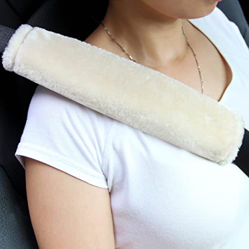 Soft Faux Sheepskin Seat Belt Shoulder Pad for a More Comfortable Driving Soft Faux Sheepskin Seat Belt Shoulder Pad for a More Comfortable Driving