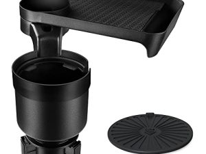 Cup Holder Tray for Car Cup Holder Expander for Car Drink Holders Compatible with Yeti 20/26/30 oz Hydro Flasks 32/40 oz Nalgenes 30/32/38/48 oz Camelbak 32/40 oz Detachable Tray Table