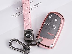 TANDRIVE Compatible Jeep Key Fob Cover Dodge,Cherokee Grand Cherokee Compass Renegade