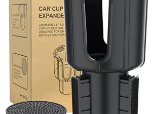 Car-Cup-Holder-Expander for Car Organizer with Adjustable Base