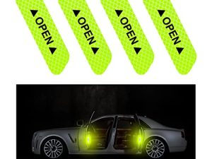 4PCS Car Door Open Warning Reflective Stickers