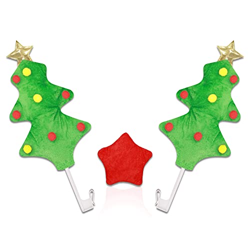 EcoNour X-Mas Antlers with Star Grille Nose | X-Mas Antler Decoration for Car with Soft and Durable Pleuche Fabric | Antler Car Decoration with Rigid Support Rods and Tightly Sewn Stitches EcoNour X-Mas Antlers with Star Grille Nose | X-Mas Antler Decoration for Car with Soft and Durable Pleuche Fabric | Antler Car Decoration with Rigid Support Rods and Tightly Sewn Stitches