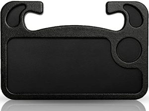EcoNour 2 in 1 Car Steering Wheel Desk | Steering Wheel Tray for Laptop Car Mount with Pen Holder | Car Food Tray for Eating with Drinks Holder | Multipurpose Travel Car Accessories