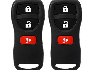 Pilida Keyless Entry Remote Control: Car Key Fob Compatible with Infiniti Nissan Armada Frontier Murano Pathfinder Quest Sentra Titan Versa Xterra| FX35 FX45 QX4 Replacement for KBRASTU15 (2 Pack)