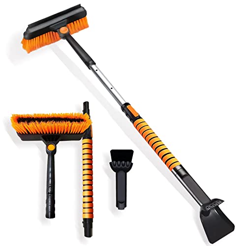 JTeena 42” Extendable Car Snow Brush with Squeegee and Ice Scraper JTeena 42” Extendable Car Snow Brush with Squeegee and Ice Scraper