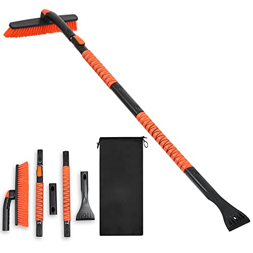 EcoNour 53″ 3 in 1 Extendable Snow Brush and Ice Scraper for Car Windshield | 360°Snow Brush for Car with Pivoting Head EcoNour 53″ 3 in 1 Extendable Snow Brush and Ice Scraper for Car Windshield | 360°Snow Brush for Car with Pivoting Head