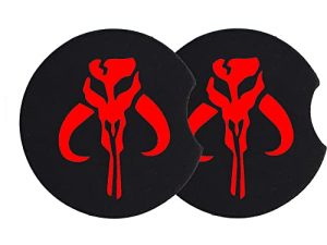 Home of car fans 2 Pcs Car Cup Holder Coaster for Mandalorian Warriors Skull (xiangjiale-4920)