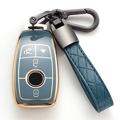 Compatible with Mercedes Benz Key Fob Cover with Keychain Compatible with Mercedes Benz Key Fob Cover with Keychain