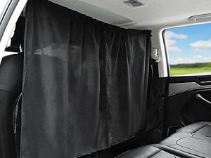 Ovege Car Divider Curtains Sun Shade-Privacy Travel Nap Night Car Camping Detachable Simple Curtain(Black)