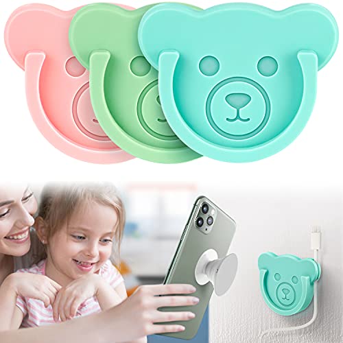TOPGO Socket Car Mount for Phone Holder Cute Bear Style Silicone Grip Stand with Phone line Clasp for Collapsible Socket User Used on Dashboard TOPGO Socket Car Mount for Phone Holder Cute Bear Style Silicone Grip Stand with Phone line Clasp for Collapsible Socket User Used on Dashboard