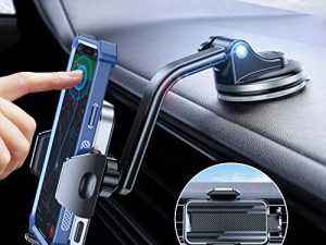 TORRAS Car Phone Holder Mount [Give You Real Safety] Universal Cell Phone Holder for Car Dashboard Windshield Air Vent [Truck Friendly]Dash Phone Mount for Car Fits iPhone 13 12 Pro Max Galaxy S22 All