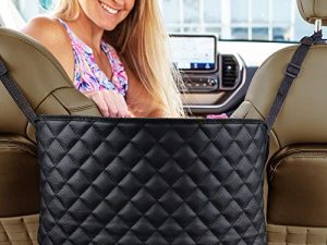 Purse Holder for Cars - Car Purse Handbag Holder Between Seats - Auto Storage Accessories for Women Interior - Automotive Consoles & Organizers Net Pocket for Front Seat