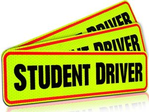 Signs Authority 3 X Student Driver Car Magnet | Reflective 12" Student Driver Sticker Better Than a Decal | Car Magnet Stickers
