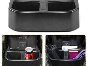JeCar Rear Cup Holder Floor Console Mounted Drink Holder Rear Seat Storage Organizer Interior Accessories for 2018-2022 Jeep Wrangler JL Unlimited