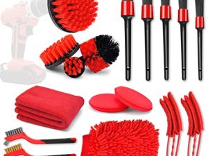SJPLZQC 18 Pcs Car Cleaning Tools Kit with Car Detailing Brush Set