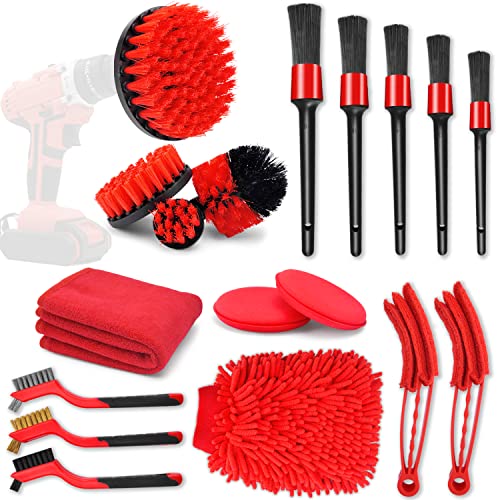 SJPLZQC 18 Pcs Car Cleaning Tools Kit with Car Detailing Brush Set SJPLZQC 18 Pcs Car Cleaning Tools Kit with Car Detailing Brush Set