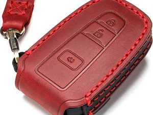 ZiHafate Car Key Fob Cover Case Compatible with Toyota Keyless Remote Control 2022、2021、2020、2019、2018、2017、2016 RAV4 Camry Corolla Avalon Tacoma Highlander 4Runner Tundra Prius Prado etc.(BN-Red) …