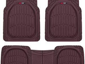 Motor Trend 923-BD Burgundy FlexTough Contour Liners-Deep Dish Heavy Duty Rubber Floor Mats for Car SUV Truck & Van-All Weather Protection Trim to Fit Most Vehicles