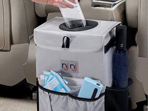 njnj Waterproof Car Trash Can Garbage Bin