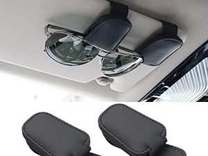 SUNCARACCL 2 Pack Sunglass Holder for Car Visor