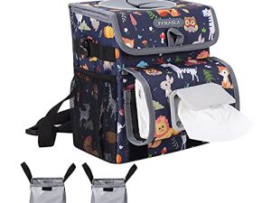 Farasla All-in-One Cute Car Trash Can with 2 Removable Leakproof Interior Liners