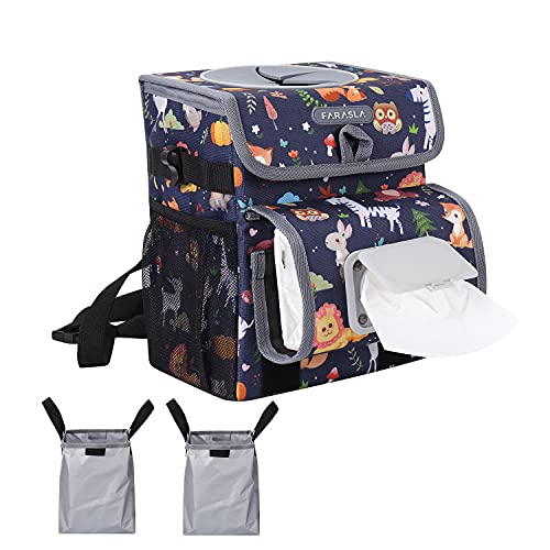 Farasla All-in-One Cute Car Trash Can with 2 Removable Leakproof Interior Liners Farasla All-in-One Cute Car Trash Can with 2 Removable Leakproof Interior Liners